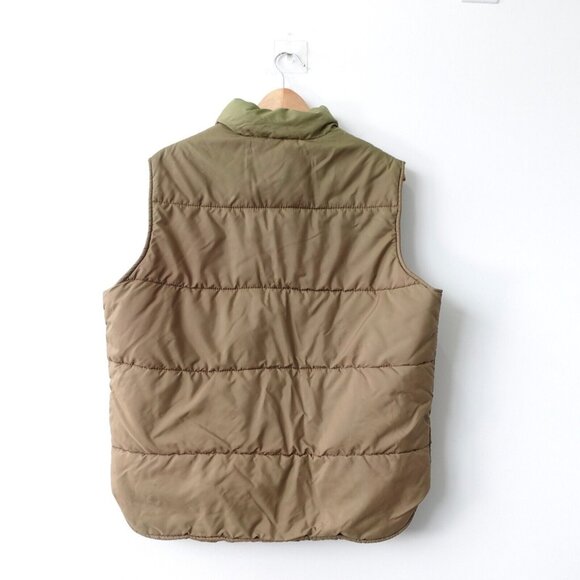 VINTAGE Woolrich Vest Mens Large Green Puffer Jacket Utility Quilted Packable - Picture 6 of 14
